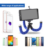 Car Style Mobile Phone Holder Flexible Octopus Tripod Bracket Selfie Stand Mount Support for iPhone black