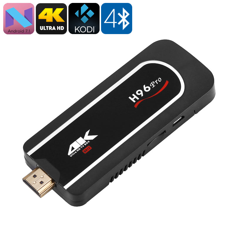 H96 Pro Android TV Stick - Android 7.1, Octa-Core CPU, WiFi, Google Play, Kodi 17.3, Bluetooth 4.0, 2GB RAM, 4K Support