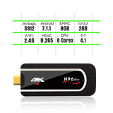 H96 Pro Android TV Stick - Android 7.1, Octa-Core CPU, WiFi, Google Play, Kodi 17.3, Bluetooth 4.0, 2GB RAM, 4K Support