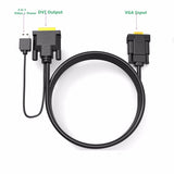 Cabledeconn 2M DVI 24+1 DVI-D Male to VGA Male Adapter Converter Cable for PC DVD Monitor HDTV Without USB