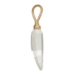 Crystal quartz dagger - Gold