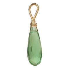 Long green crystal - Gold