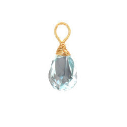 Aquamarine crystal - Gold