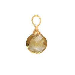 Flat round citrine - Gold