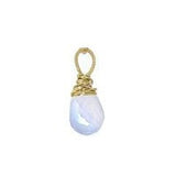 Pale blue chalcedony - Gold