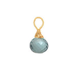 Teal blue quartz - Gold