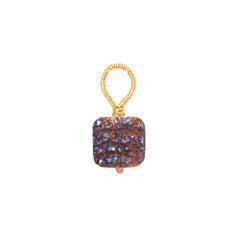 Titanium druzy square - Gold