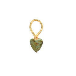 Turquoise heart - Gold