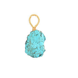 Turquoise magnesite slab - Gold