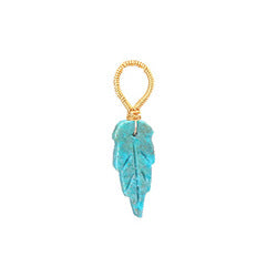 Turquoise small leaf - Gold