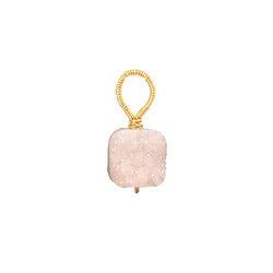 White druzy square - Gold