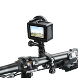 Metal Bicycle Bike Handlebar Mount Clip Holder Tripod Clamp For GoPro Hero DJI Osmo Action Camera black