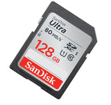 SanDisk Ultra SD Card 128GB SDXC Class10 Memory Card C10 R80mb/s USH-1 Support for Camera