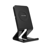 QI 10W Wireless Charger for Android/iPhone Cellphone Fast and Safe Charging Vertical Stand Elegant Desk Charger black