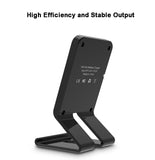 QI 10W Wireless Charger for Android/iPhone Cellphone Fast and Safe Charging Vertical Stand Elegant Desk Charger black