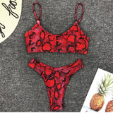 Snakeskin Bikini Women Swimwear Leopard Bikinis Sexy Biquini Swim Suit Push Up Swimsuit Female Beachwear Swimming Bikini Women