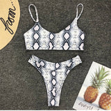 Snakeskin Bikini Women Swimwear Leopard Bikinis Sexy Biquini Swim Suit Push Up Swimsuit Female Beachwear Swimming Bikini Women