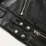 Genuine Leather 2020 spring new street leather women's sheepskin short personality zipper motorcycle leather jacket