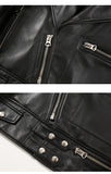 Genuine Leather 2020 spring new street leather women's sheepskin short personality zipper motorcycle leather jacket