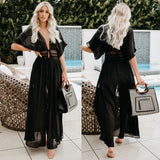 2019 Sexy Beach Dress Swimwear Women Beach Cover Up Cardigan Swimwear Bikini Cover ups Robe Plage Zaful Dress for Beach