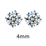 BRAVEKISS Fashion Crystal Zirconia 925 Sterling Silver Stud Earrings for Women Jewelry Cubic Zircon Stone Accessories BLE0285