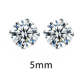 BRAVEKISS Fashion Crystal Zirconia 925 Sterling Silver Stud Earrings for Women Jewelry Cubic Zircon Stone Accessories BLE0285