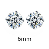 BRAVEKISS Fashion Crystal Zirconia 925 Sterling Silver Stud Earrings for Women Jewelry Cubic Zircon Stone Accessories BLE0285