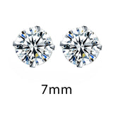 BRAVEKISS Fashion Crystal Zirconia 925 Sterling Silver Stud Earrings for Women Jewelry Cubic Zircon Stone Accessories BLE0285