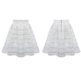 JECKSION High Waist Women Skirts Fashion Organza Skirts Zipper faldas for Ladies Tulle Skirt womens skirts