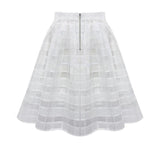 JECKSION High Waist Women Skirts Fashion Organza Skirts Zipper faldas for Ladies Tulle Skirt womens skirts