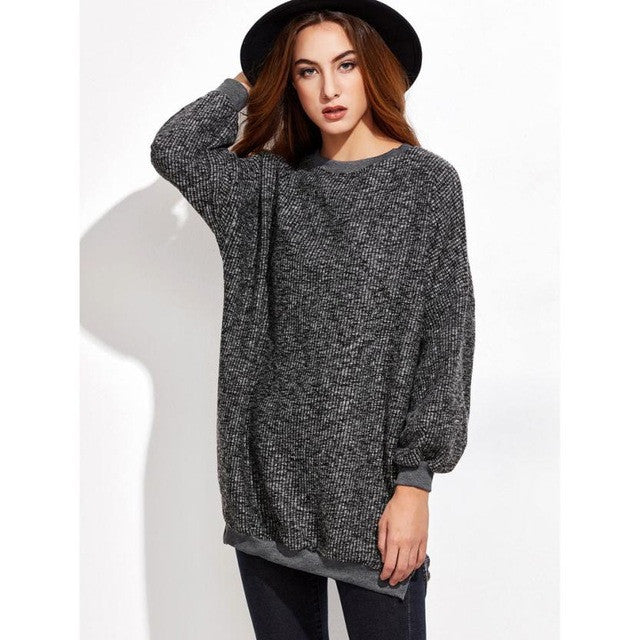 Fashion Women Blouse Winter Warm Long Sleeve O Neck Knitwear Pullover