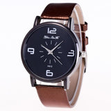 Luxury Brand Fashion number Parten Women's Quartz Wrist Watch Leather Band Casual Dress Watch