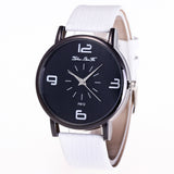 Luxury Brand Fashion number Parten Women's Quartz Wrist Watch Leather Band Casual Dress Watch