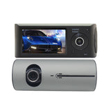 Full HD 720P 140 Degree Wide Angle Dual Lens Dashboard, Rearview Video Recorder Parking Monitor With GPS G-Sensor