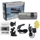 Full HD 720P 140 Degree Wide Angle Dual Lens Dashboard, Rearview Video Recorder Parking Monitor With GPS G-Sensor