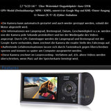 Full HD 720P 140 Degree Wide Angle Dual Lens Dashboard, Rearview Video Recorder Parking Monitor With GPS G-Sensor