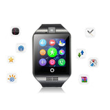 Q18 Smart Wrist Watch Bluetooth Smartwatch Phone with Camera TF/SIM Card Slot GSM Anti-lost Watch (Black)