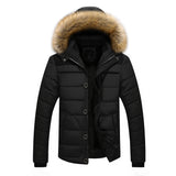 Men Outdoor Warm Winter Thick Jacket Plus Fur Hooded Coat Jacket