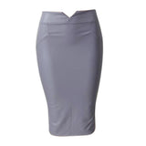 Women High Waist Classic Faux Leather Skirt Chic Slim Bodycon Pencil Skirts Party Thin Package Hip Saia Feminina