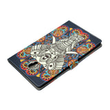 For Samsung T590 Laptop Protective Case Color Painted Smart Stay PU Cover with Front Snap Fun elephant