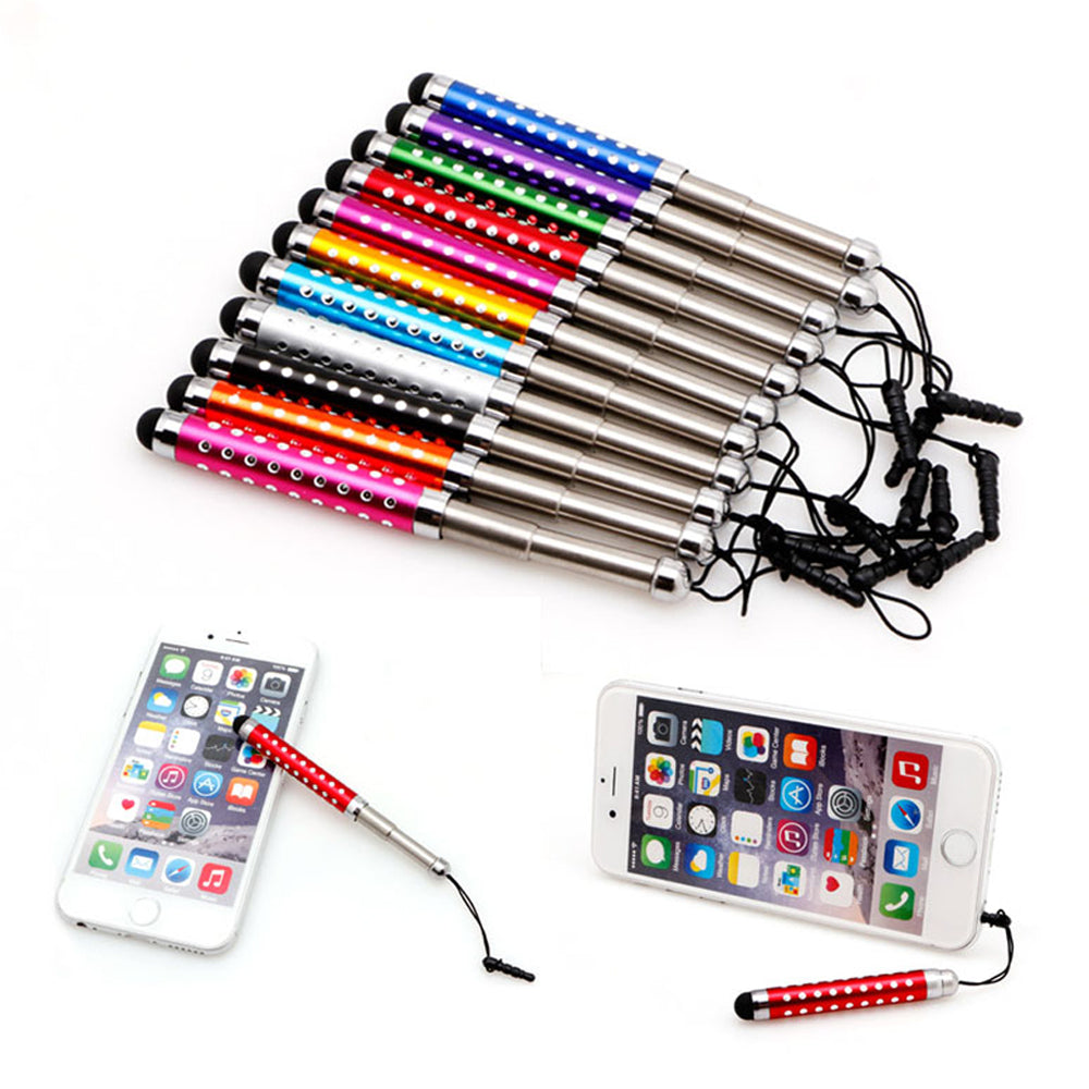 Touch Screen Pen Unique Retractable Capacitive Diamond Stylus for iPhone iPad Tablet PC Random_1 pcs