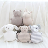 Cotton Knitted Wool Animal Doll Super Cute Baby Pacified Plush Toys Puppy (built-in bell)