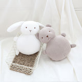 Cotton Knitted Wool Animal Doll Super Cute Baby Pacified Plush Toys Rabbit (built-in bell)