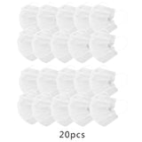 White Color Face Masks Disposable 3 Layers Dustproof Mask Facial Protective Cover Masks Set Anti-Dust Salon Earloop Mask white_20PCS