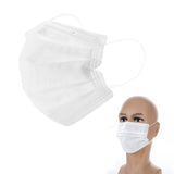 White Color Face Masks Disposable 3 Layers Dustproof Mask Facial Protective Cover Masks Set Anti-Dust Salon Earloop Mask white_10PCS