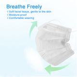 White Color Face Masks Disposable 3 Layers Dustproof Mask Facial Protective Cover Masks Set Anti-Dust Salon Earloop Mask white_10PCS