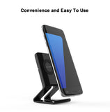 QI 10W Wireless Charger for Android/iPhone Cellphone Fast and Safe Charging Vertical Stand Elegant Desk Charger black