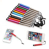 Touch Screen Pen Unique Retractable Capacitive Diamond Stylus for iPhone iPad Tablet PC Random_3 pcs