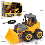 Children Take Apart Construction Educational DIY Engineering Vehicle Toys Gifts for Kids Bulldozer