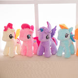 Little Pony Rainbow Plush Soft Kids Hug Stuff Toy 20cm Toy Doll Gift blue